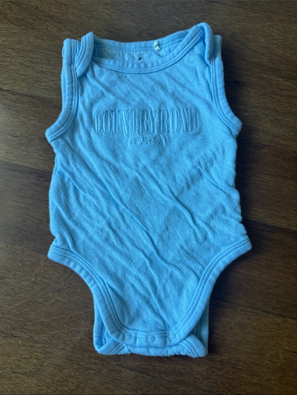 Country Road organic cotton Light Blue Sleeveless Baby One-Piece